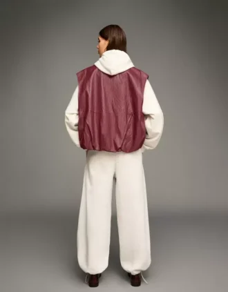Imitatieleren vest – Jassen en trenchcoats