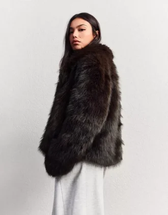 Jasje met revers van nepbont – Jassen en trenchcoats – Dames