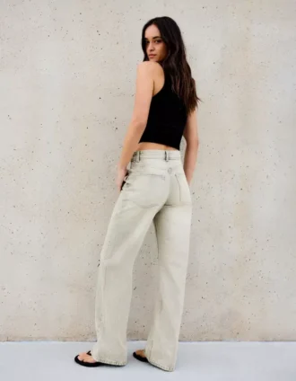 Jeans met hoge taille, rechte pijpen en Wide Leg pijpen – Broeken