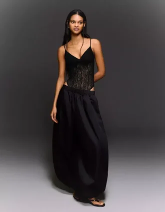 Kantbodysuit met bandjes – #Bershkastyle – Dames