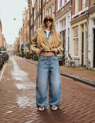 Korte trenchcoat met balloneffect – Jassen en mantels
