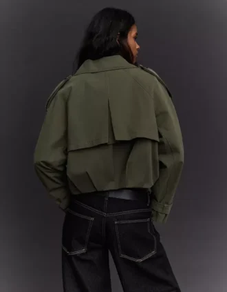 Korte trenchcoat met balloneffect – Jassen en mantels