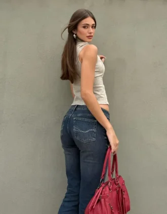 Laaggetailleerde bootcut-Jeans