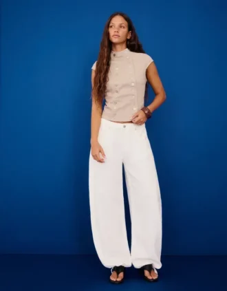 Lage taille, wijde jeans met ballonfit