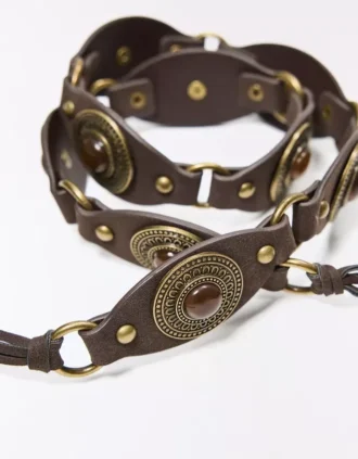 Medallion-riem met steentjes