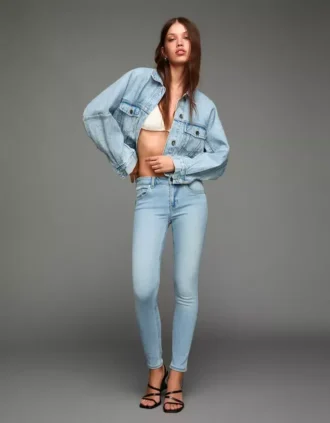 Mid-rise push-up Skinny Jeans – Broeken