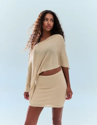 Minirok met metallic draad – Dames