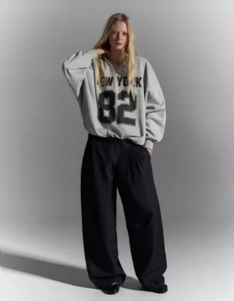 Oversize bedrukt sweatshirt