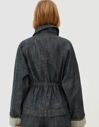Oversize denimjas met textuur – Jassen en trenchcoats