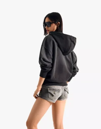 Oversize hoodie met rits