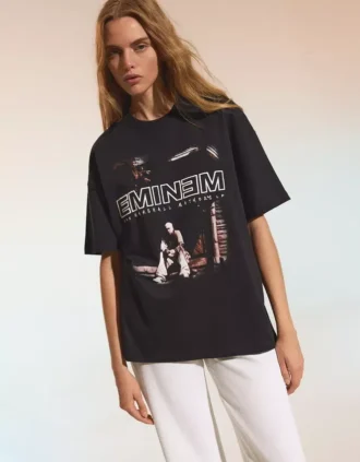 Oversize T-shirt met korte mouwen en Eminem-print