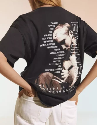 Oversize T-shirt met korte mouwen en Eminem-print