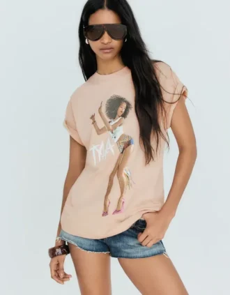 Oversize T-shirt met print Tyla – Dames