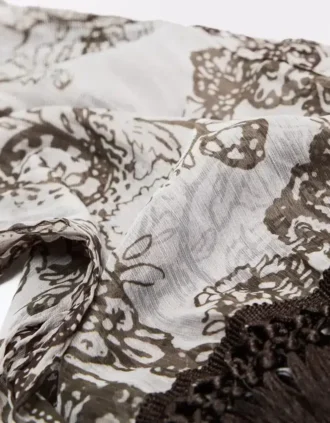 Paisley-sjaal met franjes