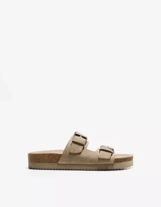 Platte Sandalen met gesp – Schoenen