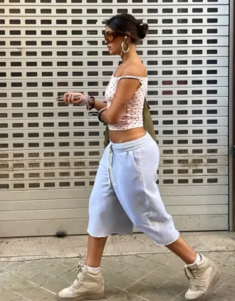 Pluche bermuda shorts