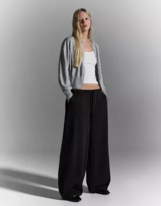 Pluche broek met stoppers – Broeken – Dames