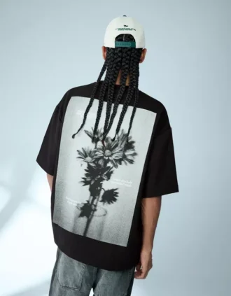 Pluche T-shirt met korte mouwen en print – T-shirts en Polo’s