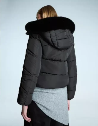 Puffer waterafstotend jack met bontkap – Jassen en trenchcoats
