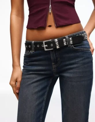 Riem van Faux Leather met studs – Accessoires