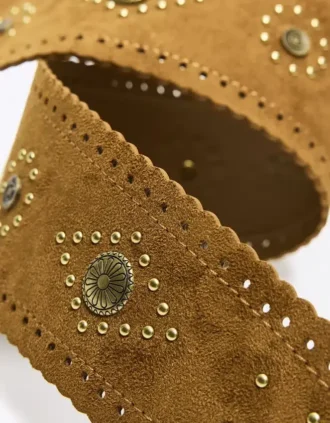 Riem van imitatiesuède met studs – Trainingspakken