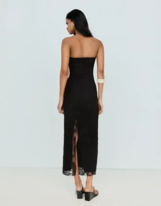 Rustieke bandeau midi-jurk