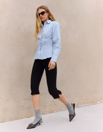 Slingback-schoenen met kittenhak en gesp