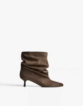 Slouchy enkellaarsjes met kittenhakken – Laarzen en enkellaarsjes