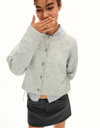 Soft Touch-vest met knopen – Pullovers en vesten