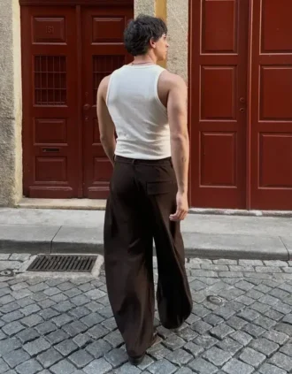 Super baggy geplooide semi-Jogger-broek