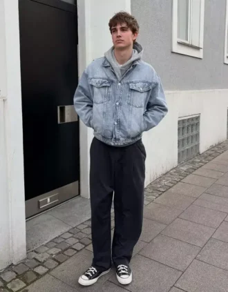 Super baggy, soepelvallende broek met coupenaden