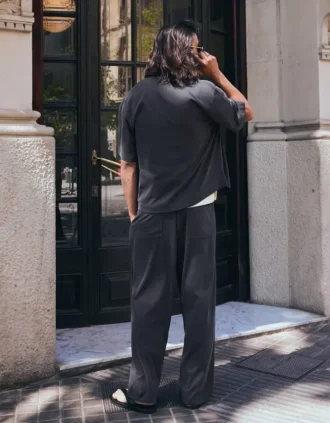 Super baggy, soepelvallende broek met coupenaden – Broeken