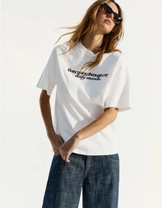 T-shirt met korte mouwen en Barbie-print