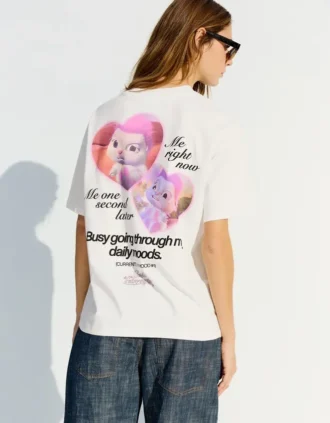 T-shirt met korte mouwen en Barbie-print