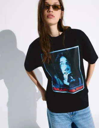 T-shirt met korte mouwen en Billie Eilish-print