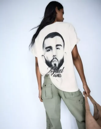 T-shirt met korte mouwen en Manuel Turizo-print – Dames