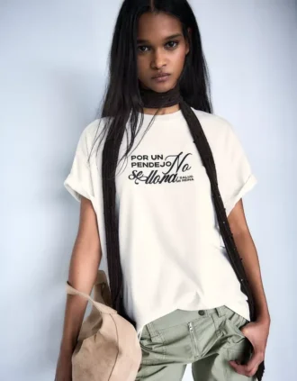 T-shirt met korte mouwen en Manuel Turizo-print – Dames