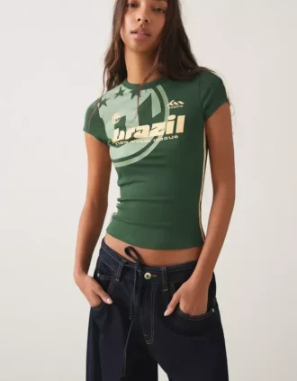 T-shirt met korte mouwen en sportprint – T-shirts